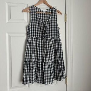 NEW Altar'd State Black and White Checkered Mini Dress